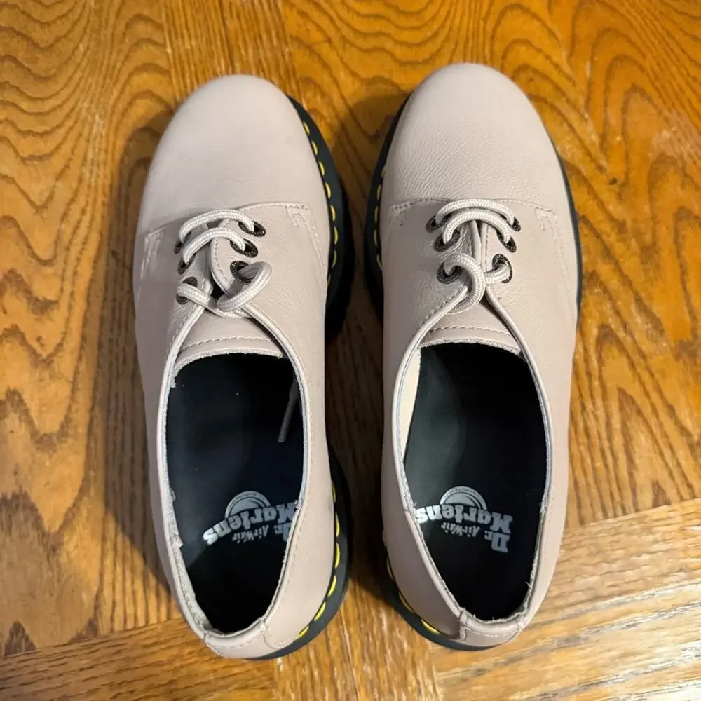 Dr. Martens 1461 Quad II Vintage Taupe Platform Derby Leather Sz Wmns 9 Men 10
